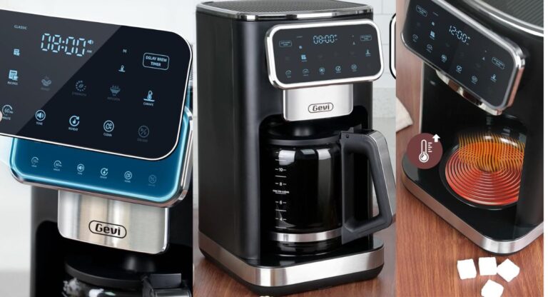 Gevi 12 cup programmable drip coffee maker with touch screen