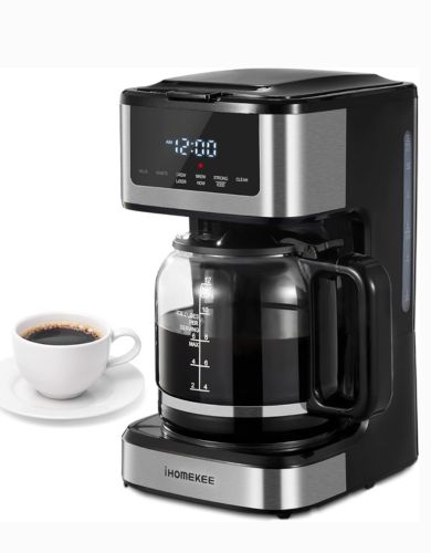 Ihomekee 12 Cup Programmable Drip Coffee Maker with Touch Screen 