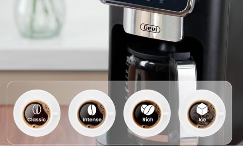 Gevi 12 cup programmable drip coffee maker with touch screen