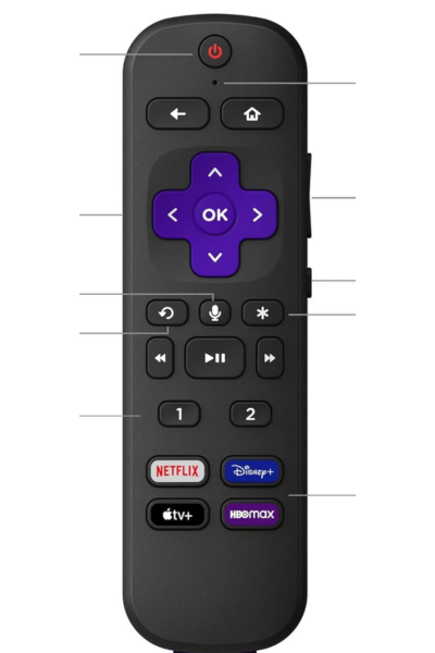 Roku Select Series 4K TV remote control