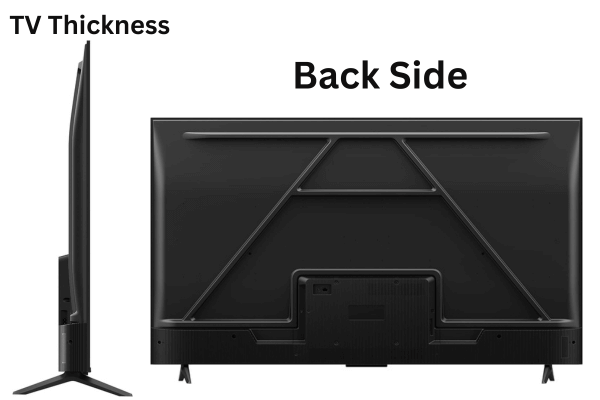 TCL Class S4 4K LED Smart TV back side and thickness