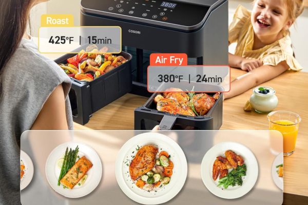 COSORI 9Qt Dual Air Fryer Temperature