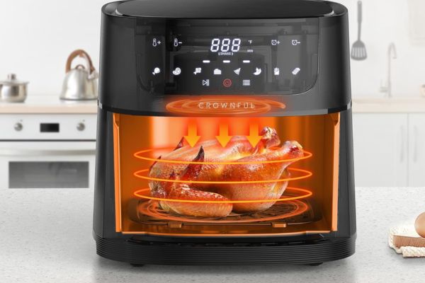 CROWNFUL 7 Quart Air Fryer Temperature and Stability