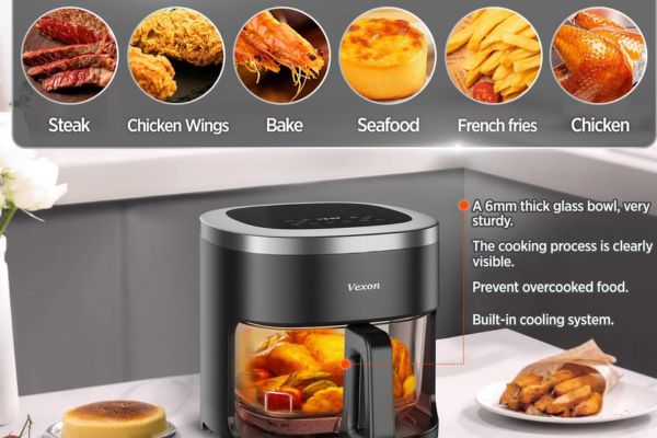 Vexon Glass Air Fryer Versatility