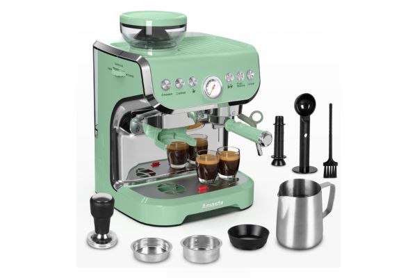 Amaste Espresso Machine with Grinder Overall Design & Build Quality