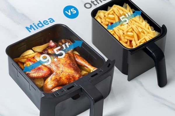 Midea Dual Basket Air Fryer Cooking Capacity