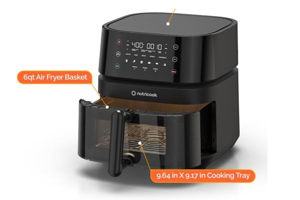 Nutricook Air Fryer 3 Vision Cooking Capacity